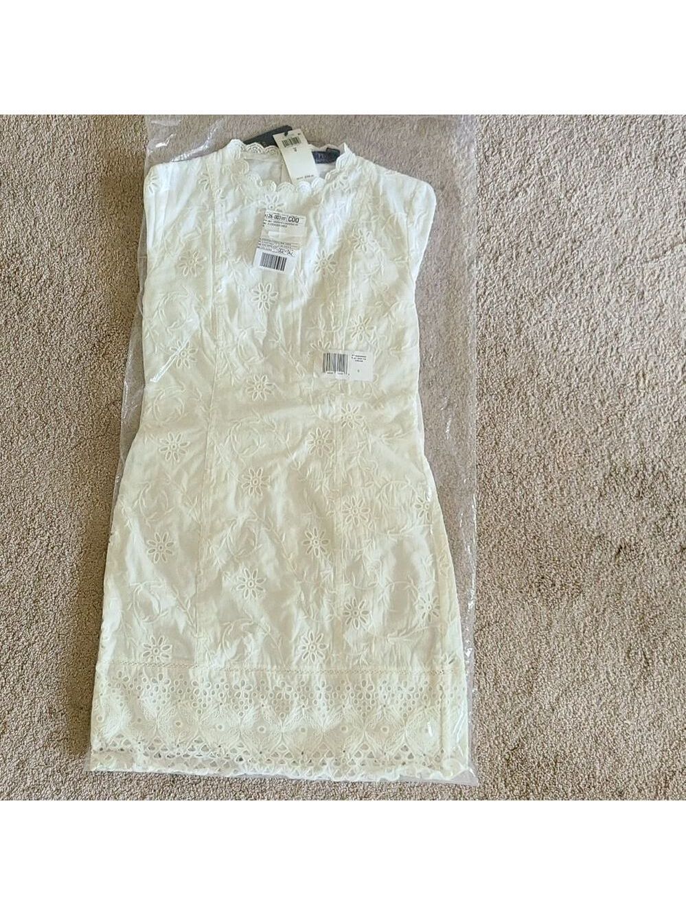 Polo Ralph Lauren Cream Cutout Dress
